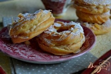 фото рецепта Заварные кольца с кофейным кремом
