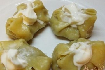 фото рецепта Манты с мясом и кортофелем