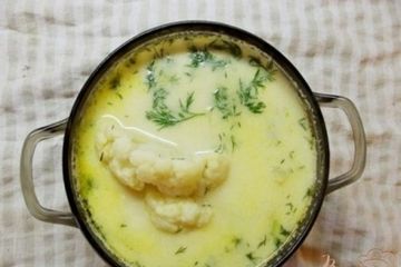 фото рецепта Сливочный суп с цветной капустой