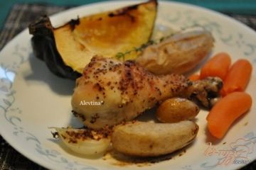 фото рецепта Куриные ножки с овощами с кленовым сиропом