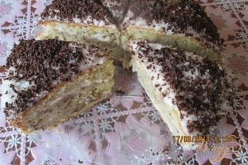 фото рецепта Бисквитный торт с сметаным кремом