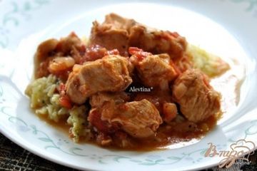 фото рецепта Тушеная курица по- мексикански