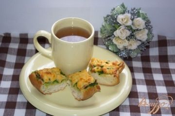 фото рецепта Гренки с сыром и зеленью