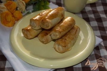 фото рецепта Сигаретки с капустой и яйцом