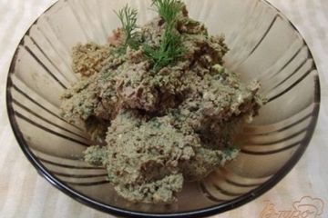 фото рецепта Чесночный паштет из свиной печени