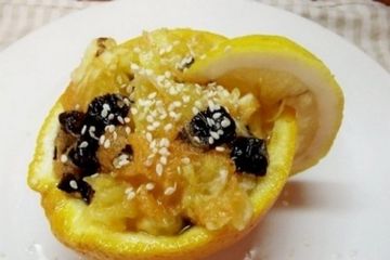 фото рецепта Фруктовый салат с белковым соусом