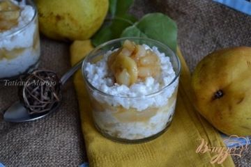 фото рецепта Молочный рис с карамелизированными фруктами