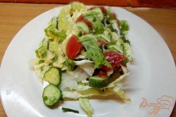 фото рецепта Овощной салат с кунжутом