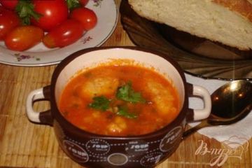 фото рецепта Томатный суп с клецками