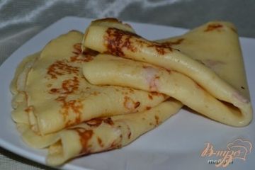 фото рецепта Блины сырные с беконом