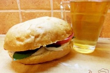 фото рецепта Сэндвич куриный с мятой