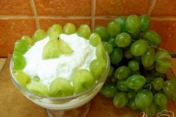 фото рецепта Виноградный десерт из творога