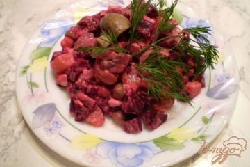 фото рецепта Овощной салат с шампиньонами