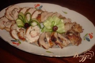 фото рецепта Рулет из пашины с начинкой