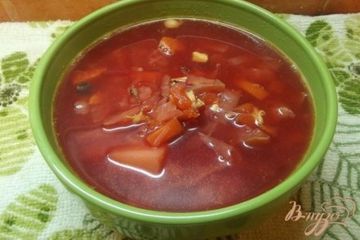 фото рецепта Борщ с печеными овощами