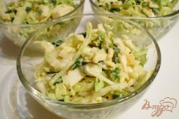 фото рецепта Капустный салат с яйцом и соевым соусом