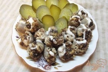 фото рецепта Фаршированные куриные сердечки
