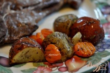фото рецепта Картофель с тимьяном и розмарином в пакете