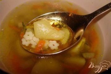 фото рецепта Прозрачный куриный супчик со зведочками