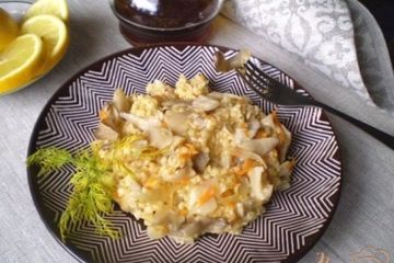 фото рецепта Пшеничная каша с грибами