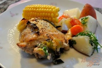 фото рецепта Курица в вине с овощами