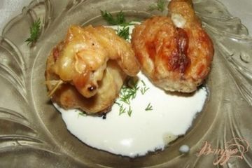 фото рецепта Мешочки с курицей и яблоками