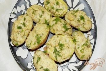 фото рецепта Картофельные лодочки с мясом и сыром