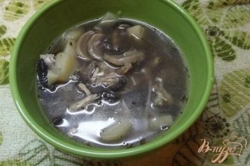 фото рецепта Грибной суп с курицей