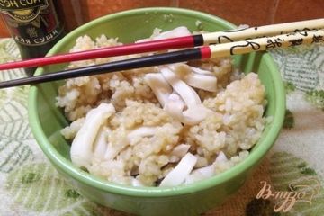фото рецепта Рис восточный с кальмаром