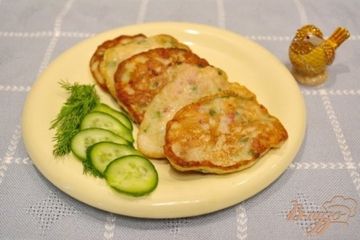 фото рецепта Оладушки куриные с беконом