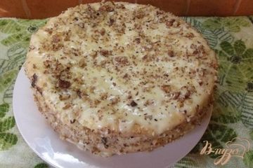 фото рецепта Бабушкин наполеон с грецкими орехами
