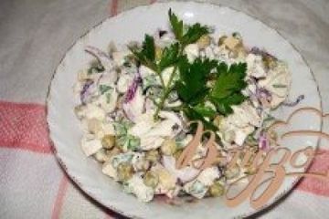 фото рецепта Cырный салат с курицей