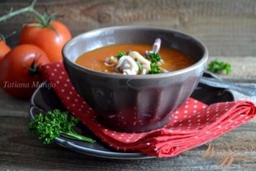фото рецепта Овощной суп с морепродуктами