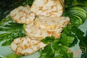 фото рецепта Мясной рулет Мозайка