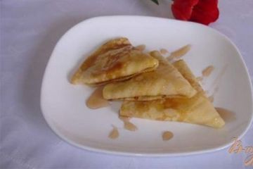 фото рецепта Вкусные кукурузные блинчики с творожной начинкой и кумкватом