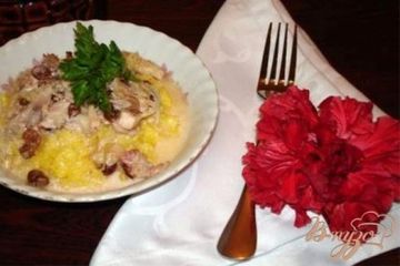 фото рецепта Кукурузная каша с изюмом
