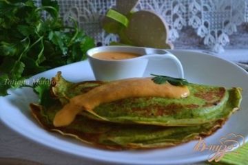 фото рецепта Блины с картофелем и соусом из тыквы