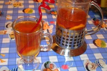 фото рецепта Холодный чай с лимоном и персиком