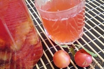 фото рецепта Компот из красной алычи