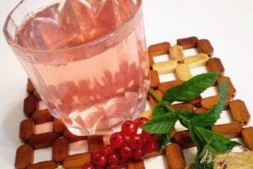фото рецепта Компот из красной смородины и свежей мяты