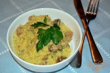 фото рецепта Каша пшеная с куриным ливером