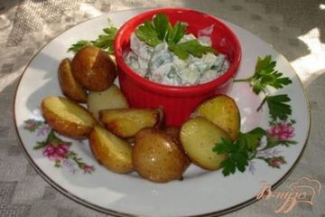 фото рецепта Картофель с селедочным салатом