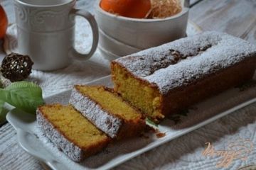 фото рецепта Апельсиновый кекс с  кусочками белого шоколада