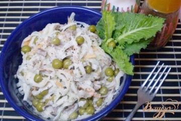 фото рецепта Салат из капусты брокколи и говядины.