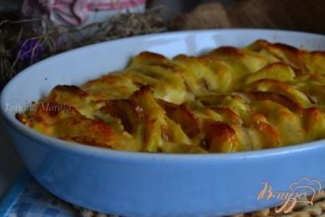 фото рецепта Запеканка из картофеля с грушами и утиными желудочками