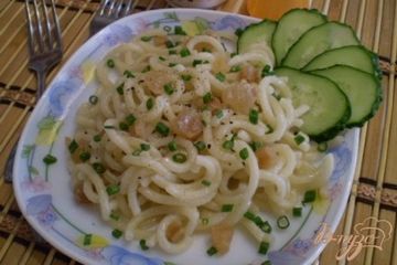 фото рецепта Макароны со свиными шкварками