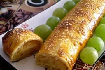 фото рецепта Большая слойка с яблоками