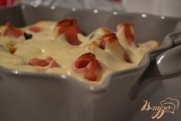 фото рецепта Запеканка из капусты с ветчиной