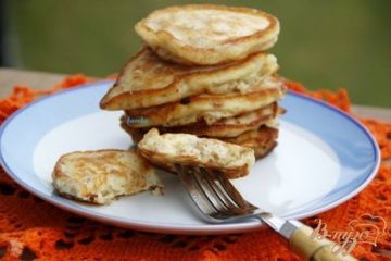 фото рецепта Оладьи из овсянки, манки и творога