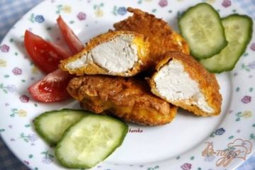 фото рецепта Куриное филе в морковной панировке